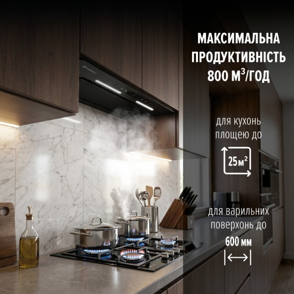 Фото - Вытяжка встраиваемая Perfelli NUOVA 6JWRB NERO